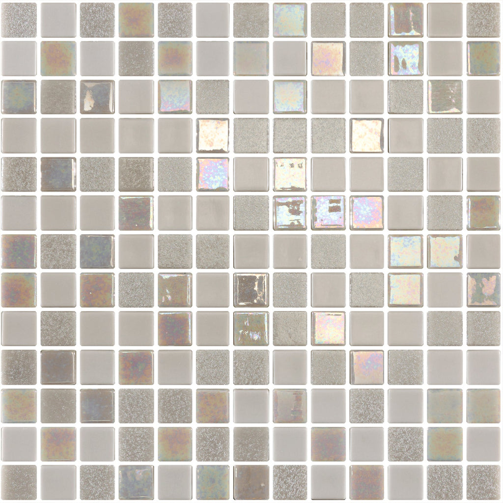 Runway Milan Grey Recycled Glass Mosaic Tile