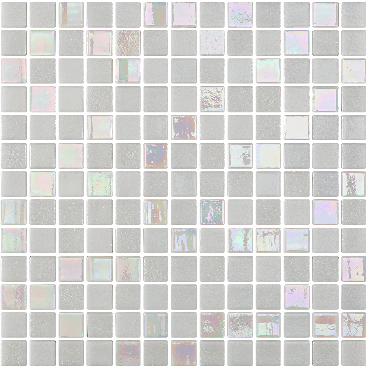 Runway Paris White Recycled Glass Mosaic Tile