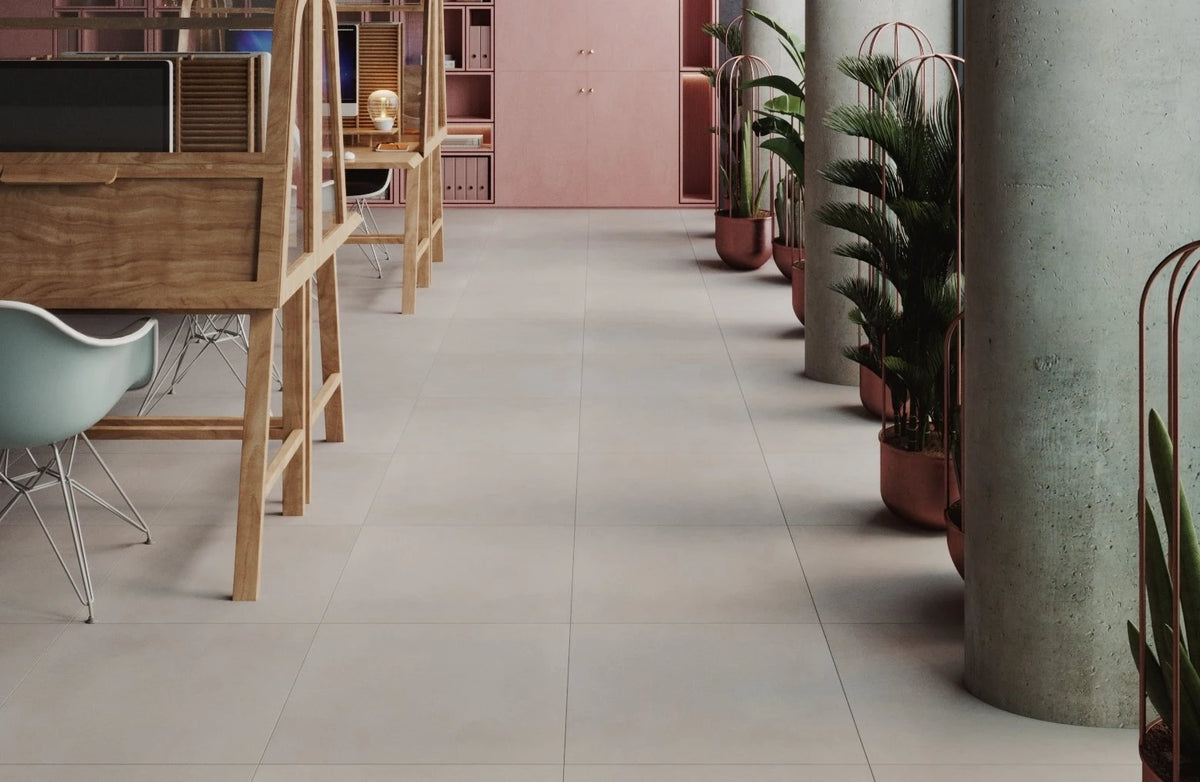 Pro Nude Porcelain Tile – room scene