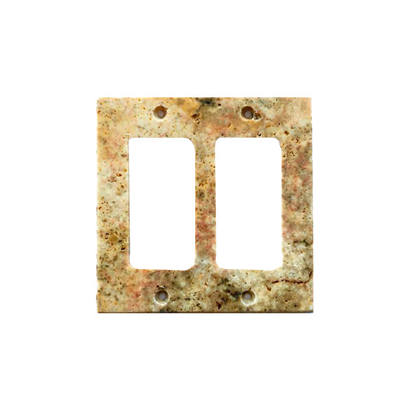 Scabos Travertine 2 Rocker Switch Plate Cover / Wall Plate - Honed