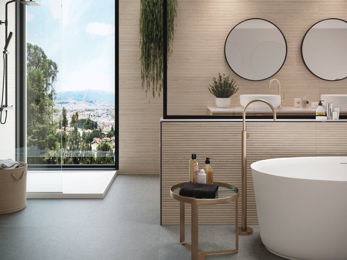 Dash Maple Ceramic Tile – room scene