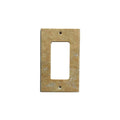 Light Walnut Travertine Single Rocker Switch Plate Cover / Wall Plate - Honed