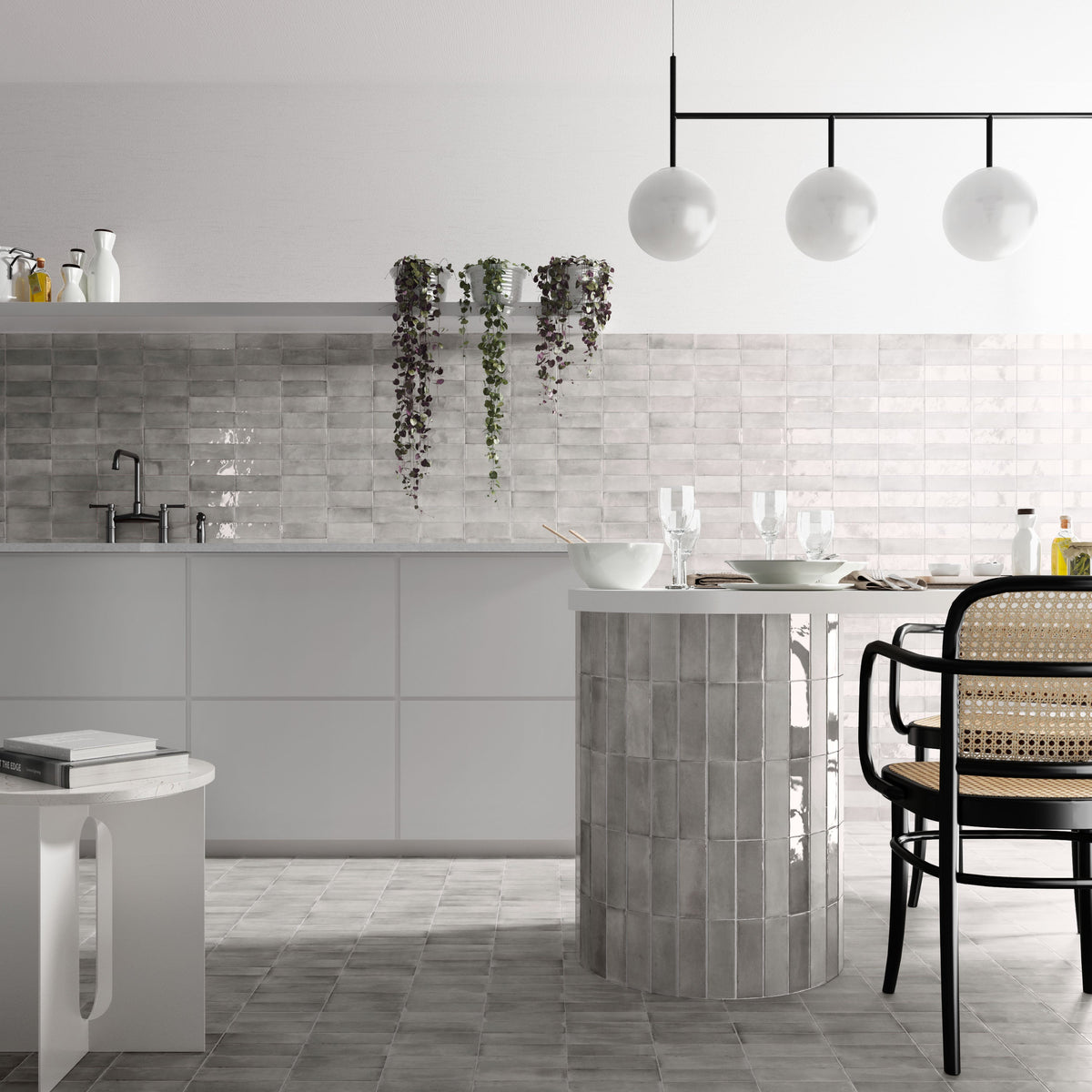 Soco Grey Porcelain Tile – room scene