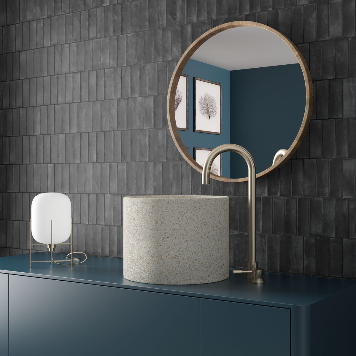 Soco Black Porcelain Tile – room scene