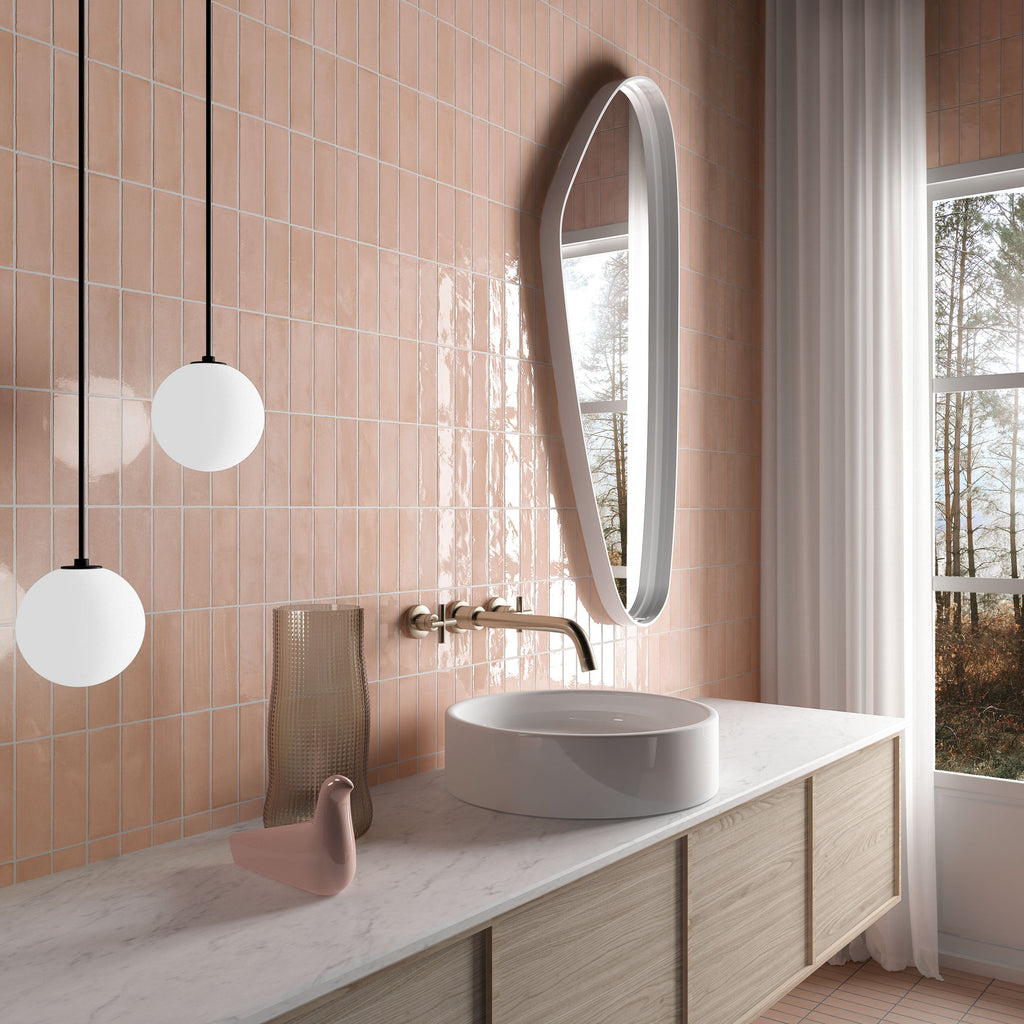 Soco Pink Porcelain Tile – room scene