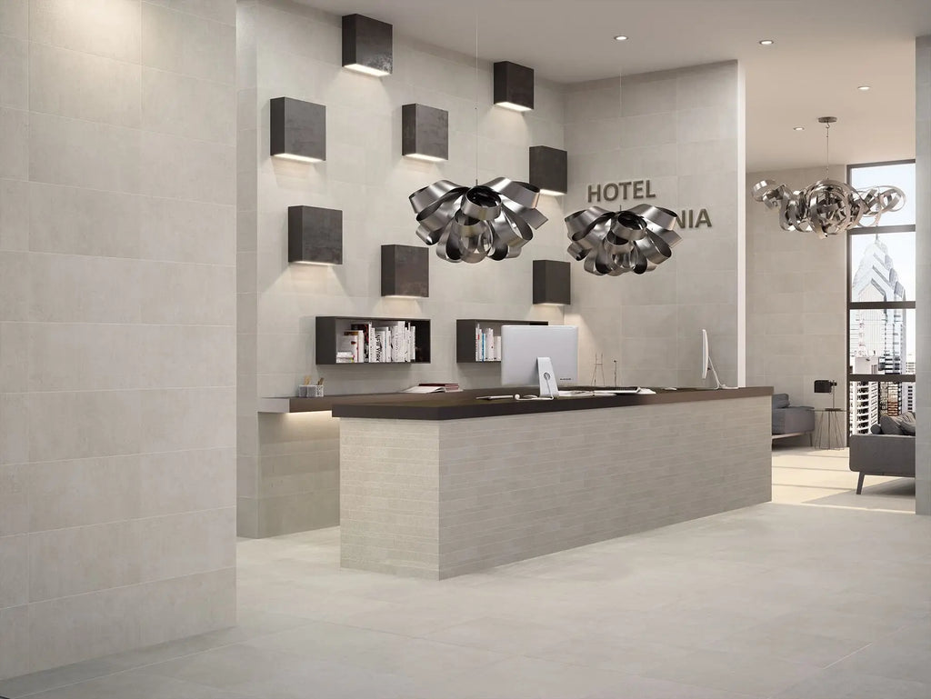 Downtown Blanco Porcelain Tile – room scene