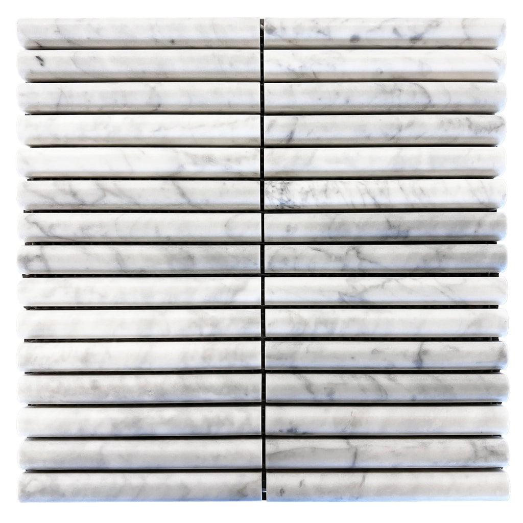True Carrara Arc Marble Mosaic Tile