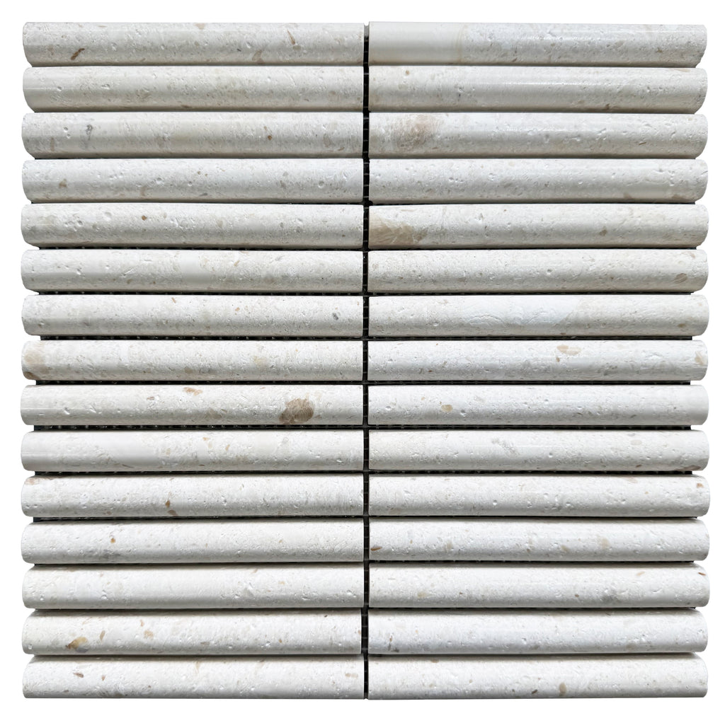 True Golden Shell Beige Arc Marble Mosaic Tile