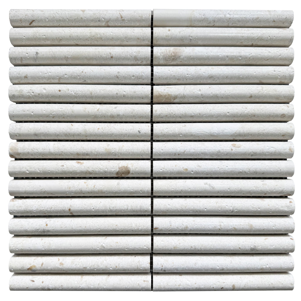 True Golden Shell Beige Arc Marble Mosaic Tile