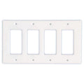 Thassos White Marble 4 Rocker Switch Plate Cover / Wall Plate - Honed