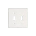 Thassos White Marble 2 Toggle Switch Plate Cover / Wall Plate - Honed