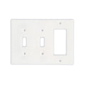 Thassos White Marble Double Toggle Rocker Switch Plate Cover / Wall Plate - Polished