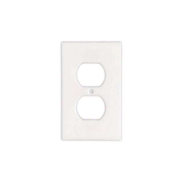 Thassos White Marble Single Duplex Switch Plate Cover / Wall Plate - Polished