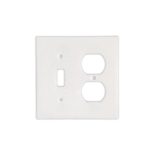 Thassos White Marble Toggle Duplex Switch Plate Cover / Wall Plate - Polished