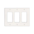 Thassos White Marble 3 Rocker Switch Plate Cover / Wall Plate - Honed