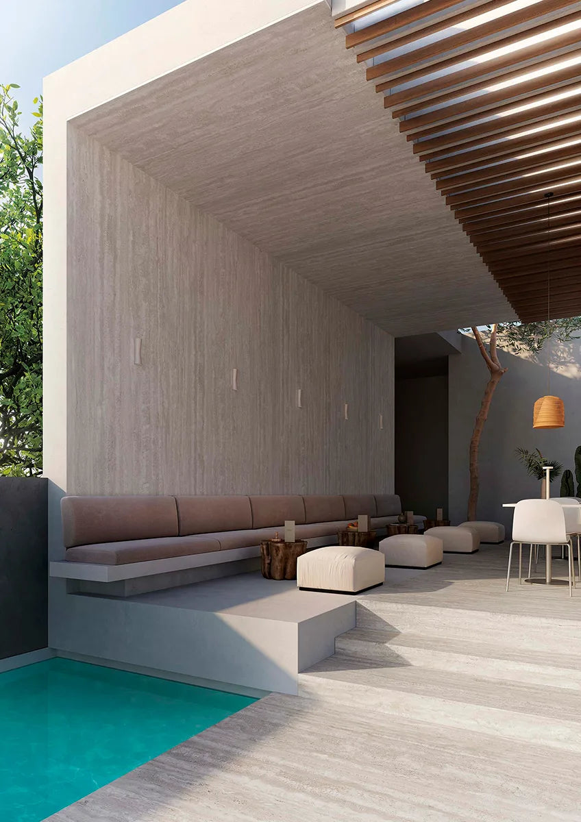 Travertino Chiaro Porcelain Slab