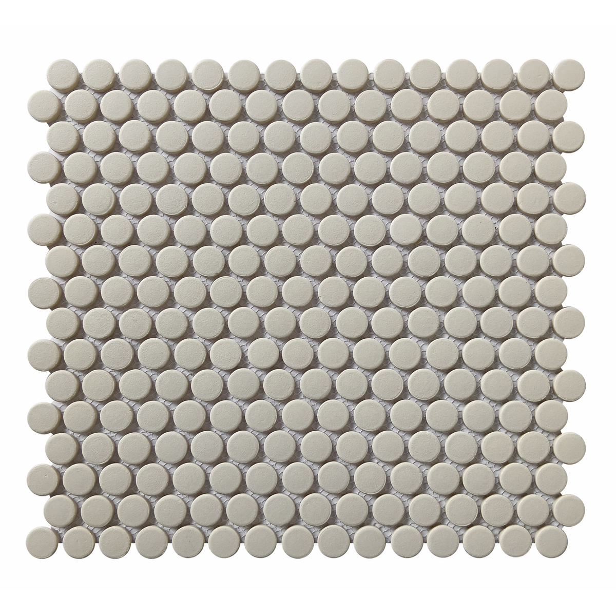 CC Porcelain Tender Gray Penny Round Porcelain Mosaic Tile