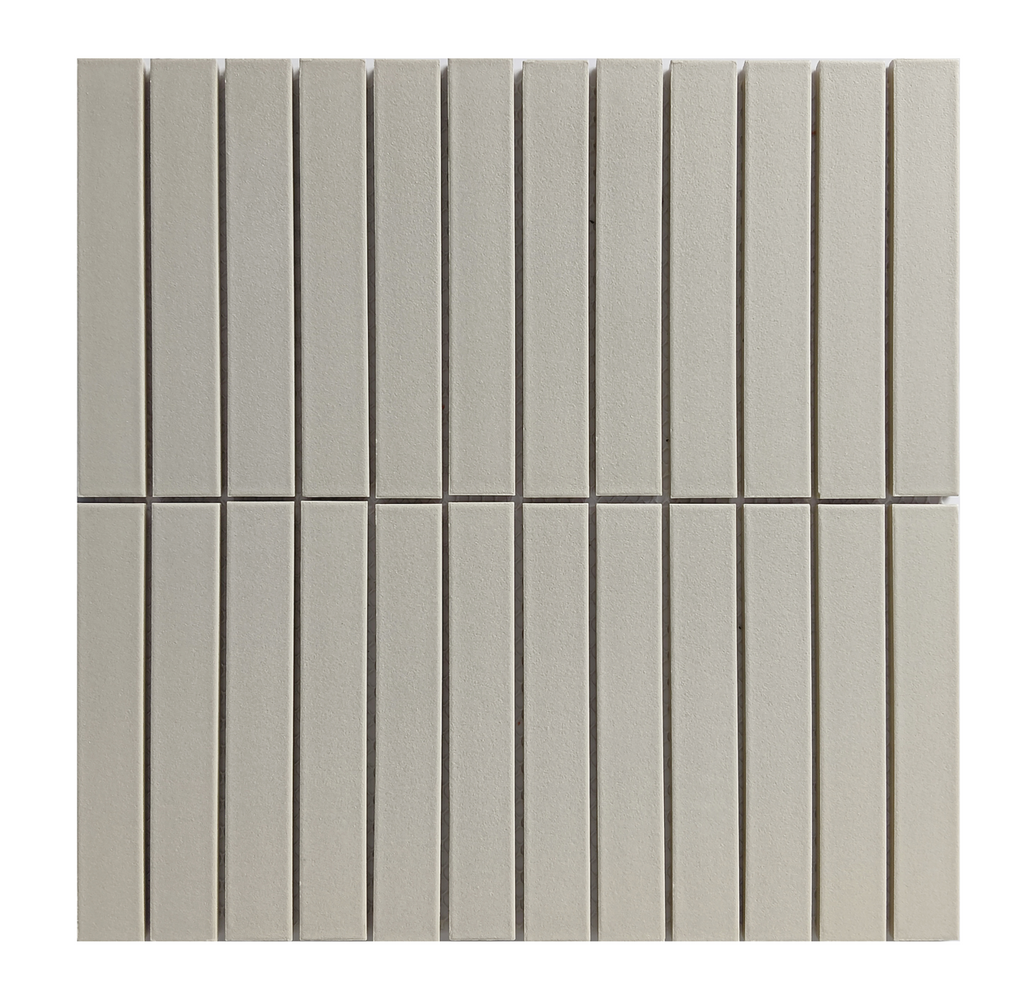 CC Porcelain Tender Gray Stacked Porcelain Mosaic Tile