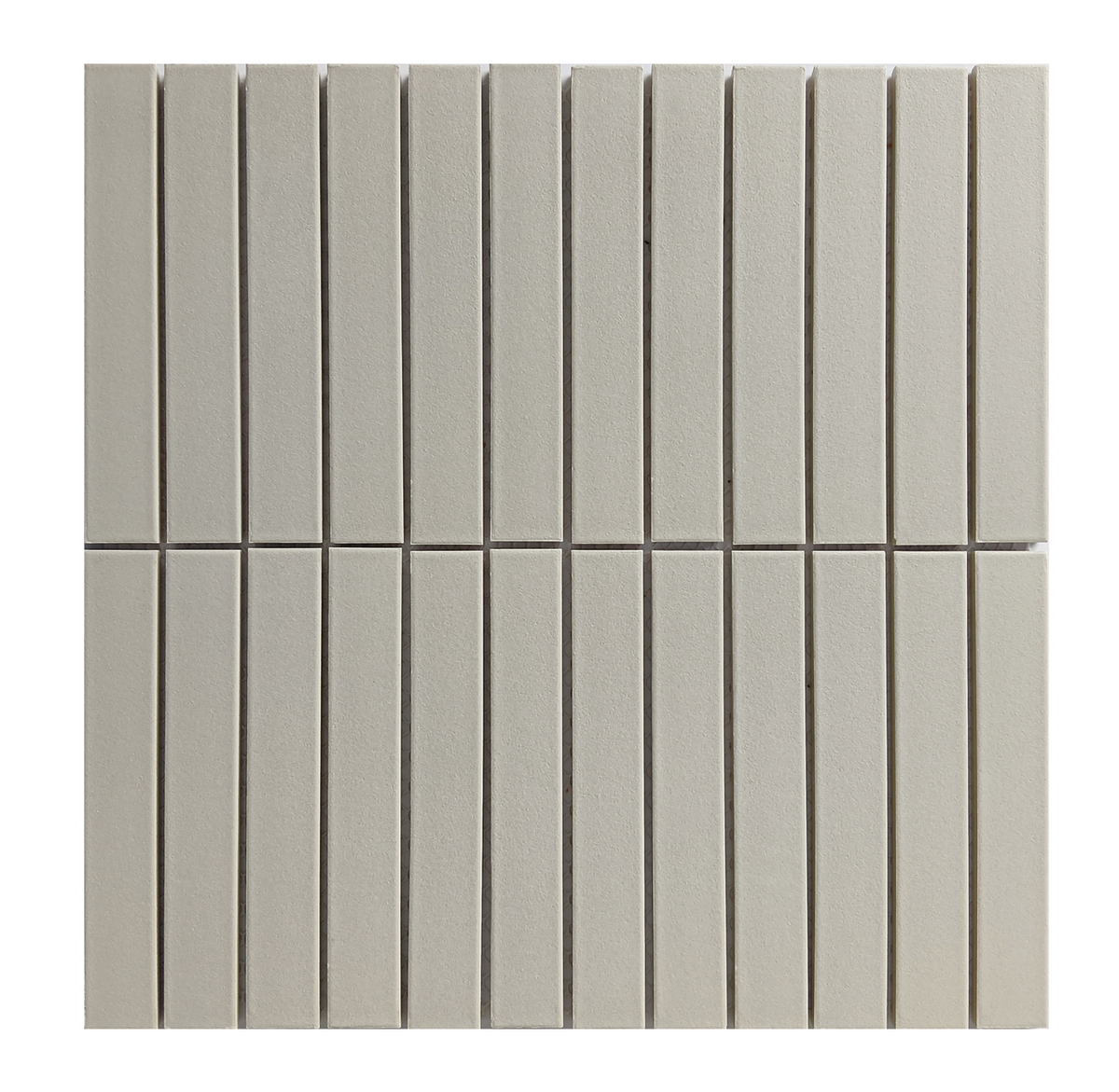 CC Porcelain Tender Gray Stacked Porcelain Mosaic Tile