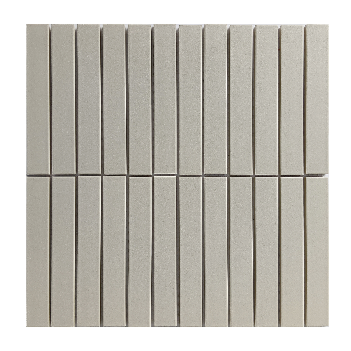 CC Porcelain Tender Gray Stacked Porcelain Mosaic Tile