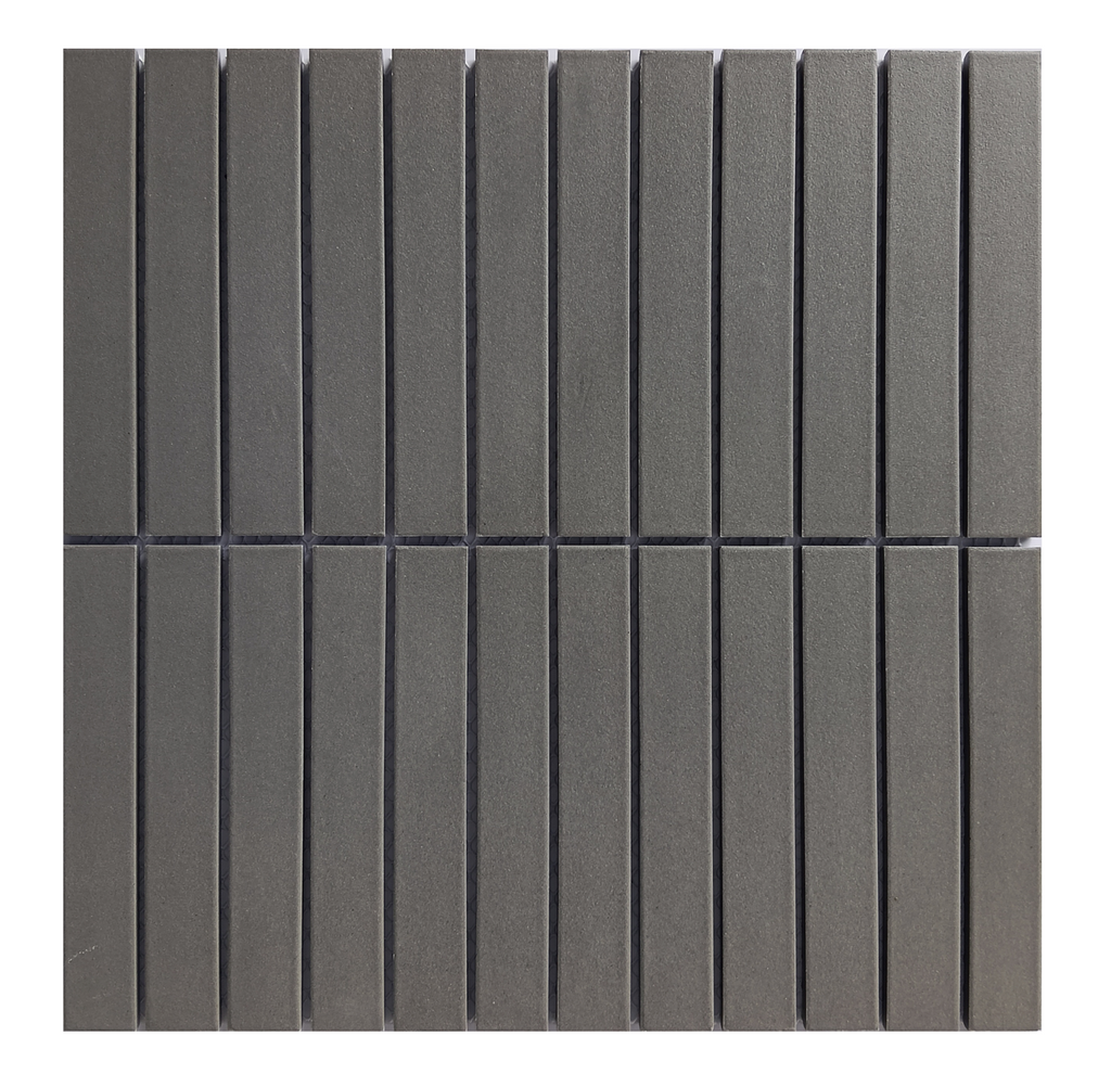 CC Porcelain Taupe Stacked Porcelain Mosaic Tile