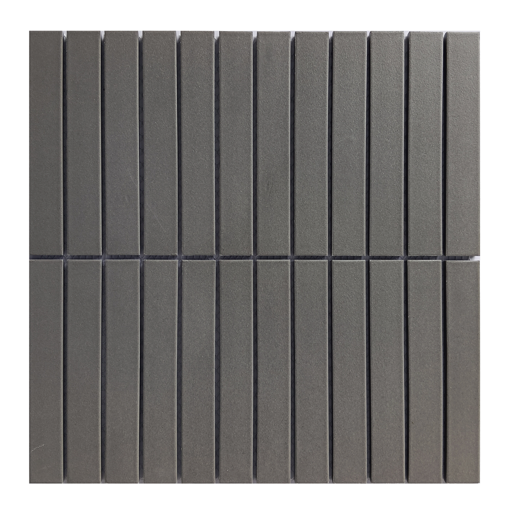 CC Porcelain Taupe Stacked Porcelain Mosaic Tile