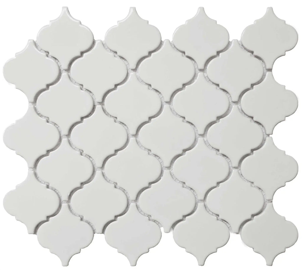 CC Mosaics White Lantern Porcelain Mosaic Tile