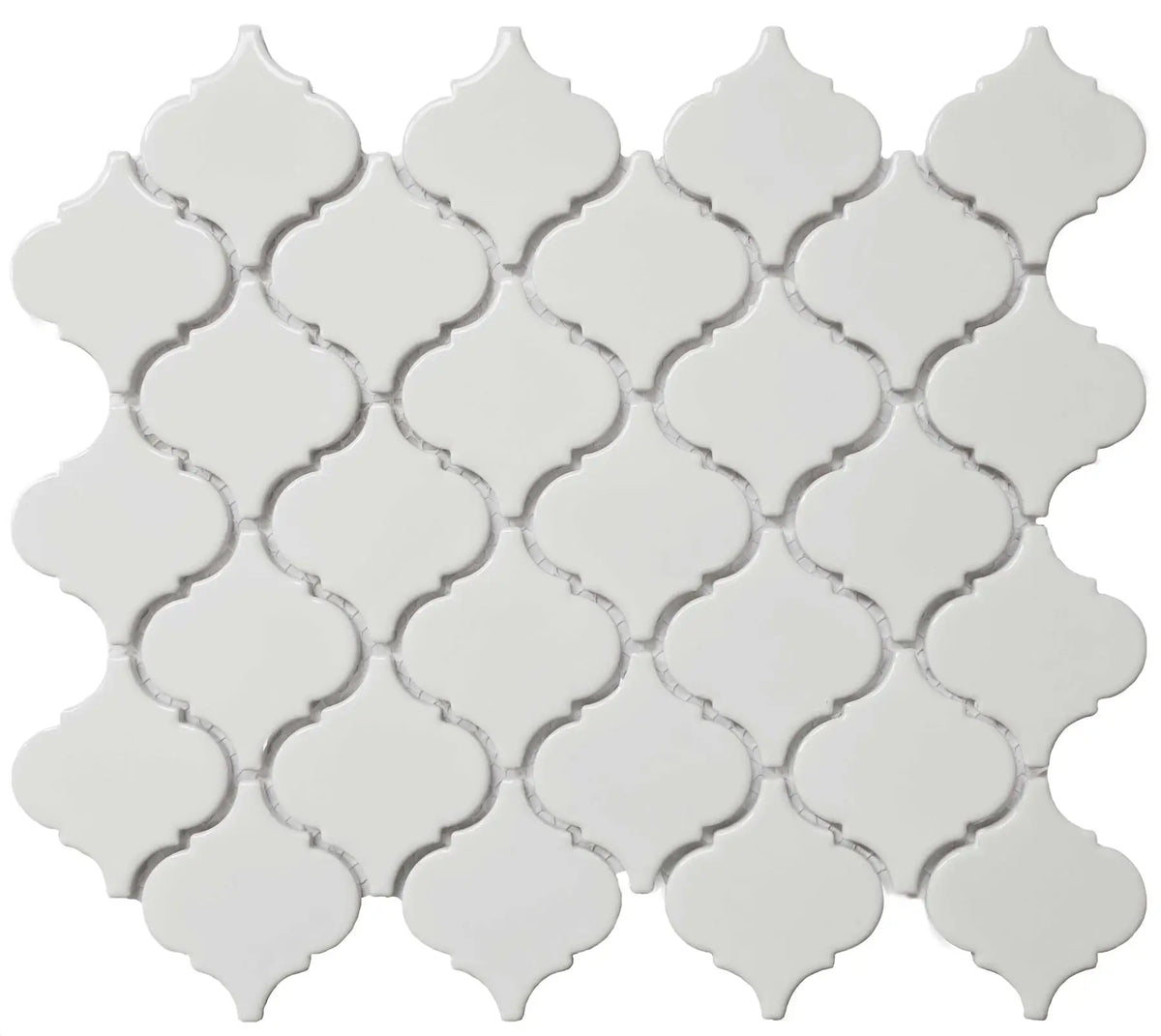 CC Mosaics White Lantern Porcelain Mosaic Tile