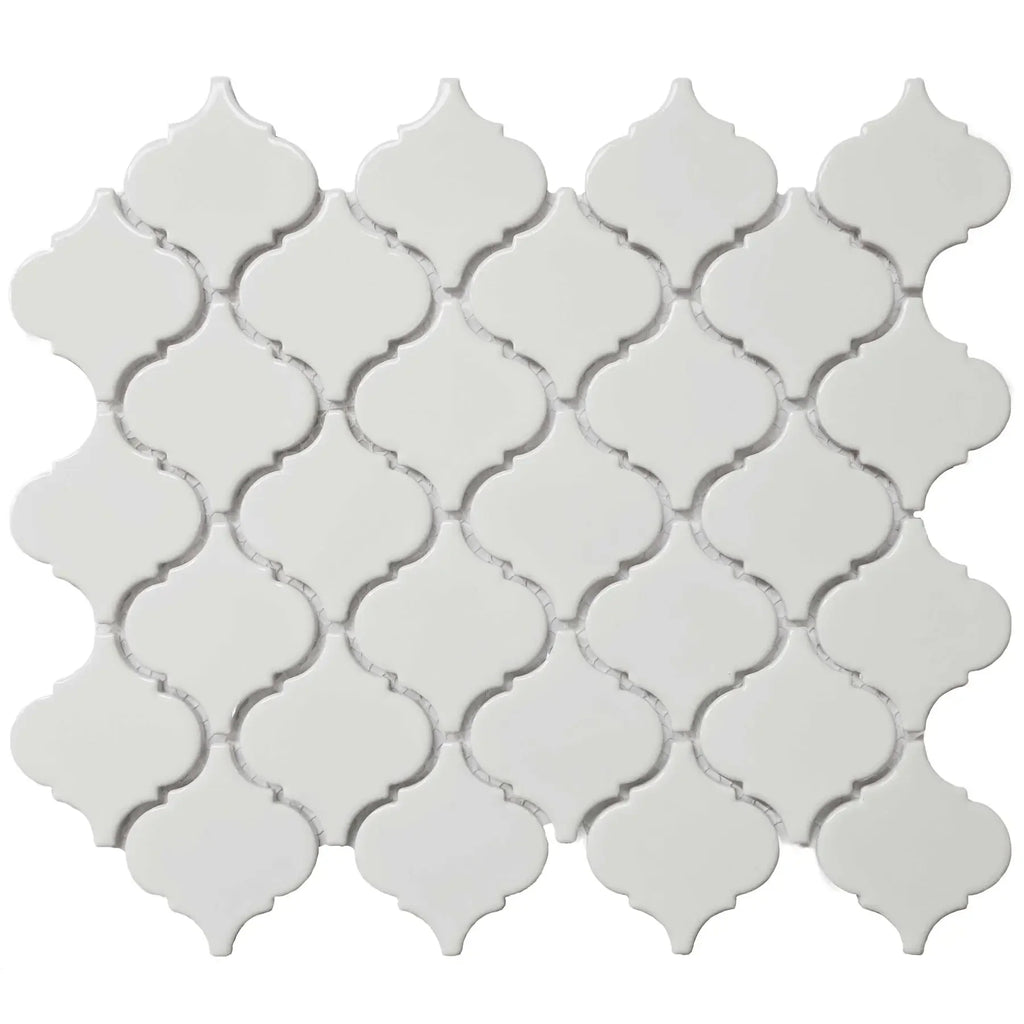 CC Mosaics White Lantern Porcelain Mosaic Tile