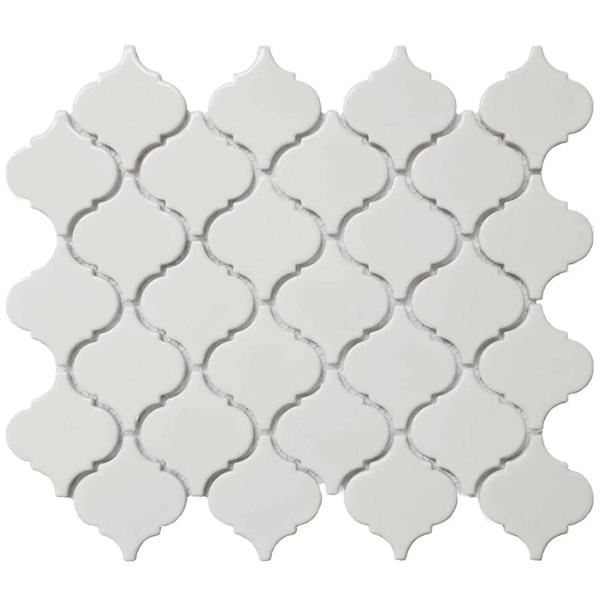 CC Mosaics White Lantern Porcelain Mosaic Tile