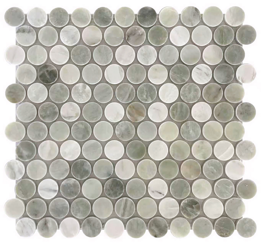 Rockart Green Marble Penny Round Mosaic Tile