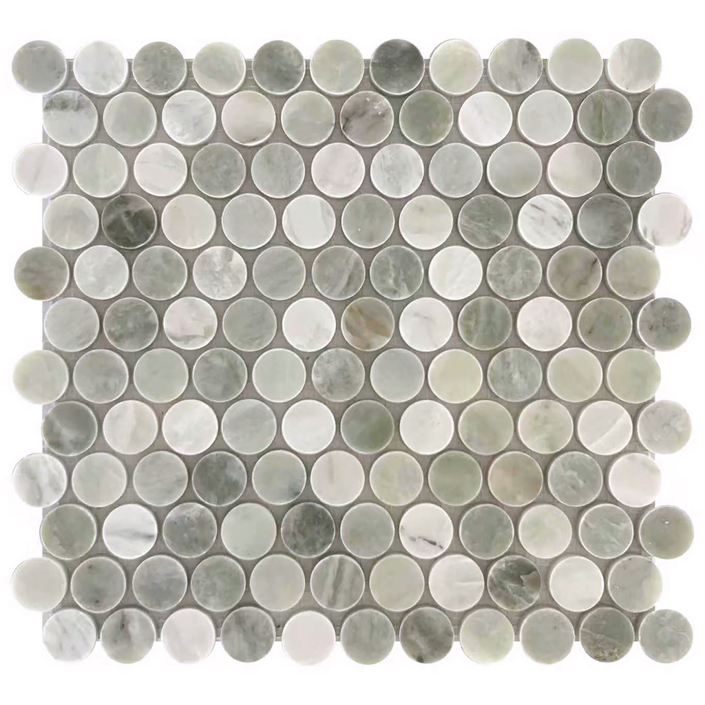 Rockart Green Marble Penny Round Mosaic Tile