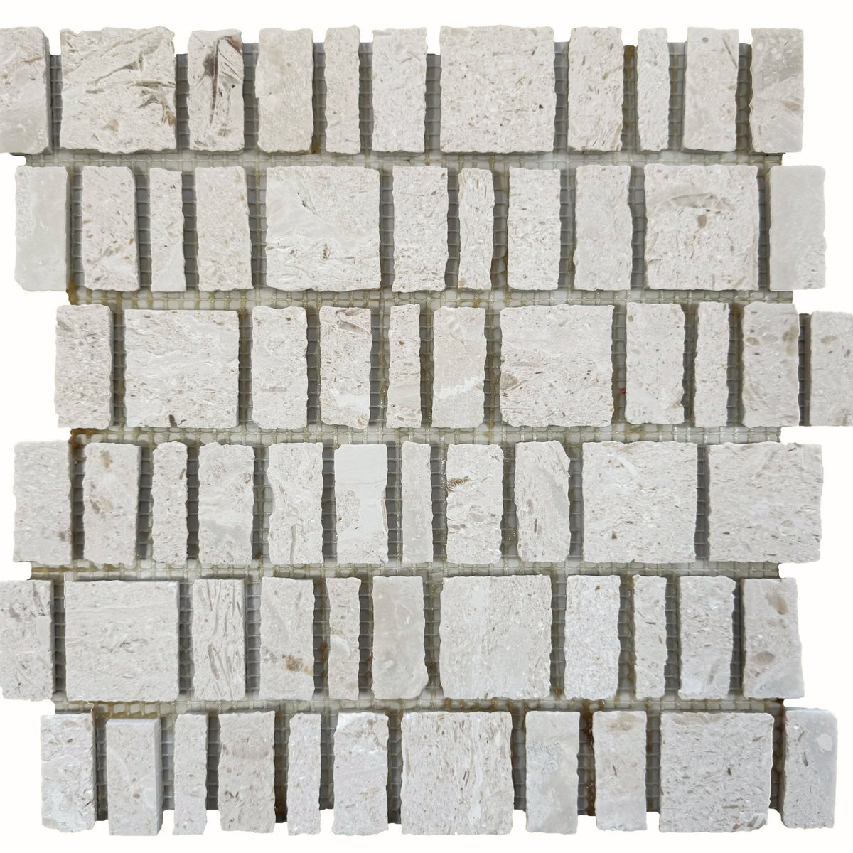 Vera Beige Stone Offset Marble Mosaic Tile