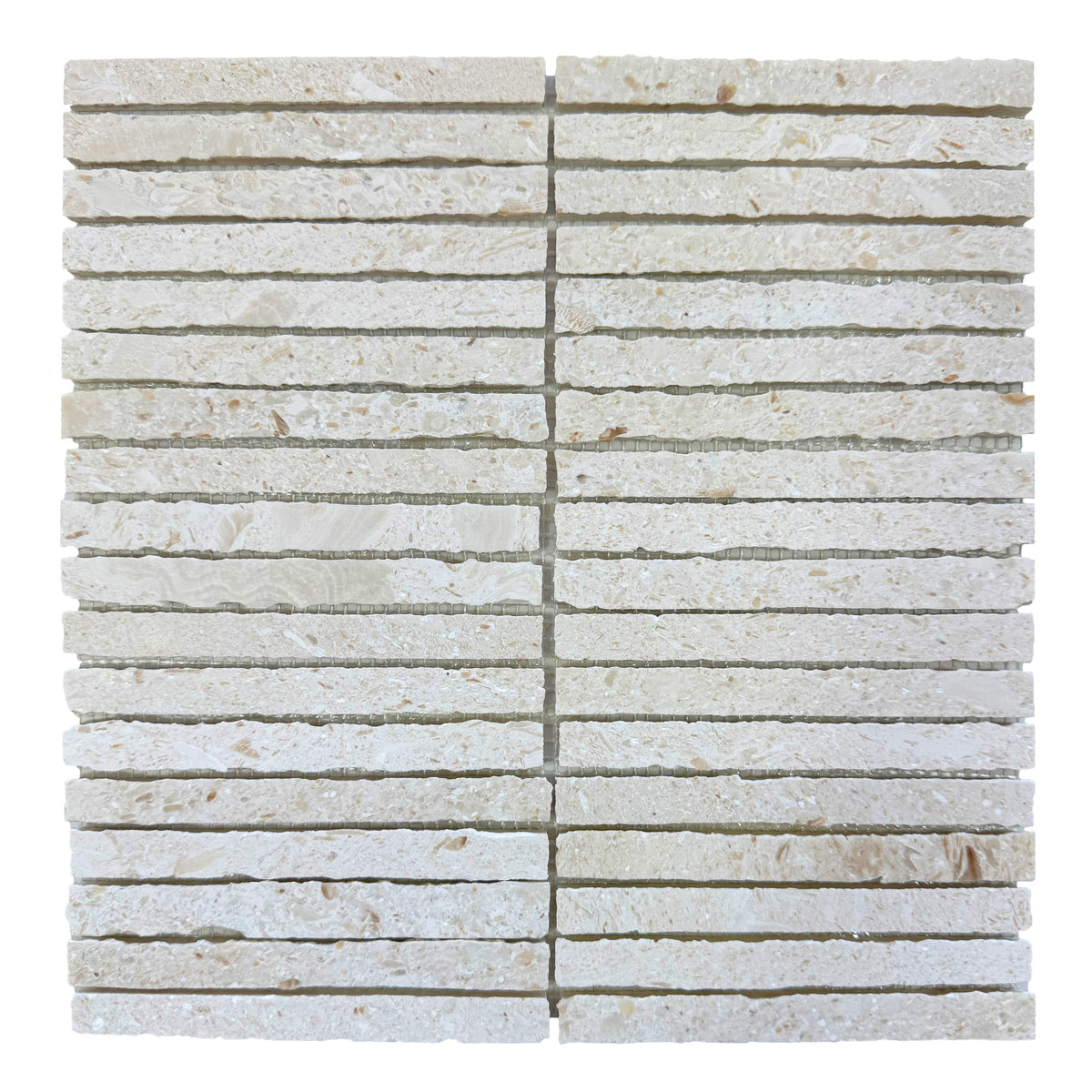 Vera Beige Stone Stacked Marble Mosaic Tile