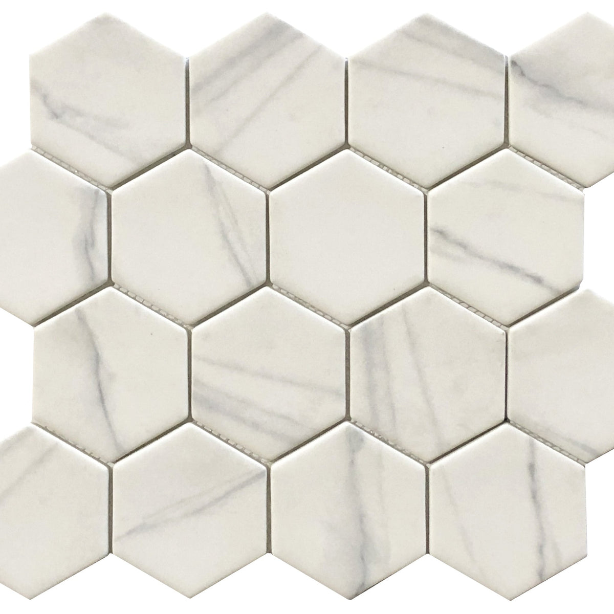 Verona Calacatta Recycled Glass Mosaic Tile