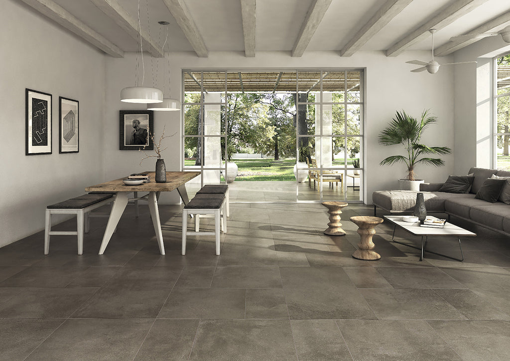 Abaco Gris Porcelain Tile – room scene