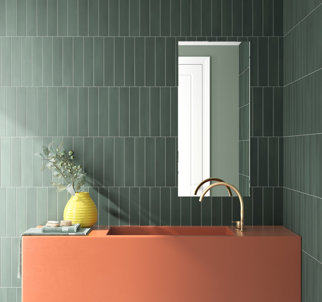 Wander Pine Porcelain Tile – room scene