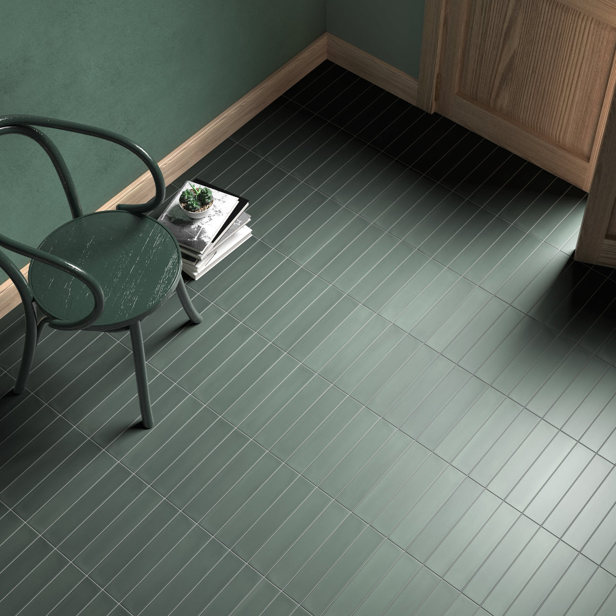 Wander Pine Porcelain Tile – room scene
