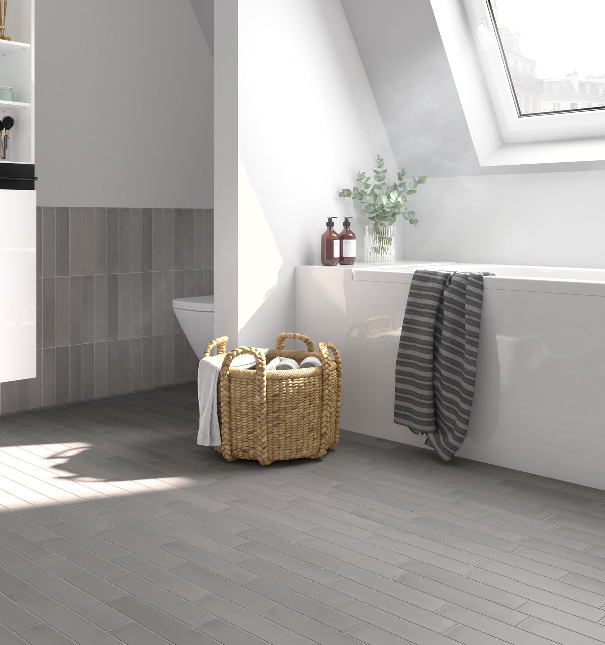 Wander Stone Porcelain Tile – room scene