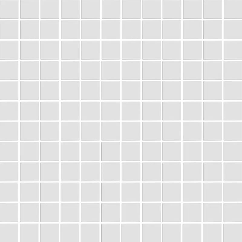 CC Mosaics White 1x1 Squares Porcelain Mosaic Tile