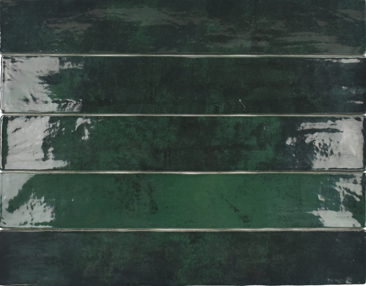 Zellige Emerald Green Ceramic Wall Tile