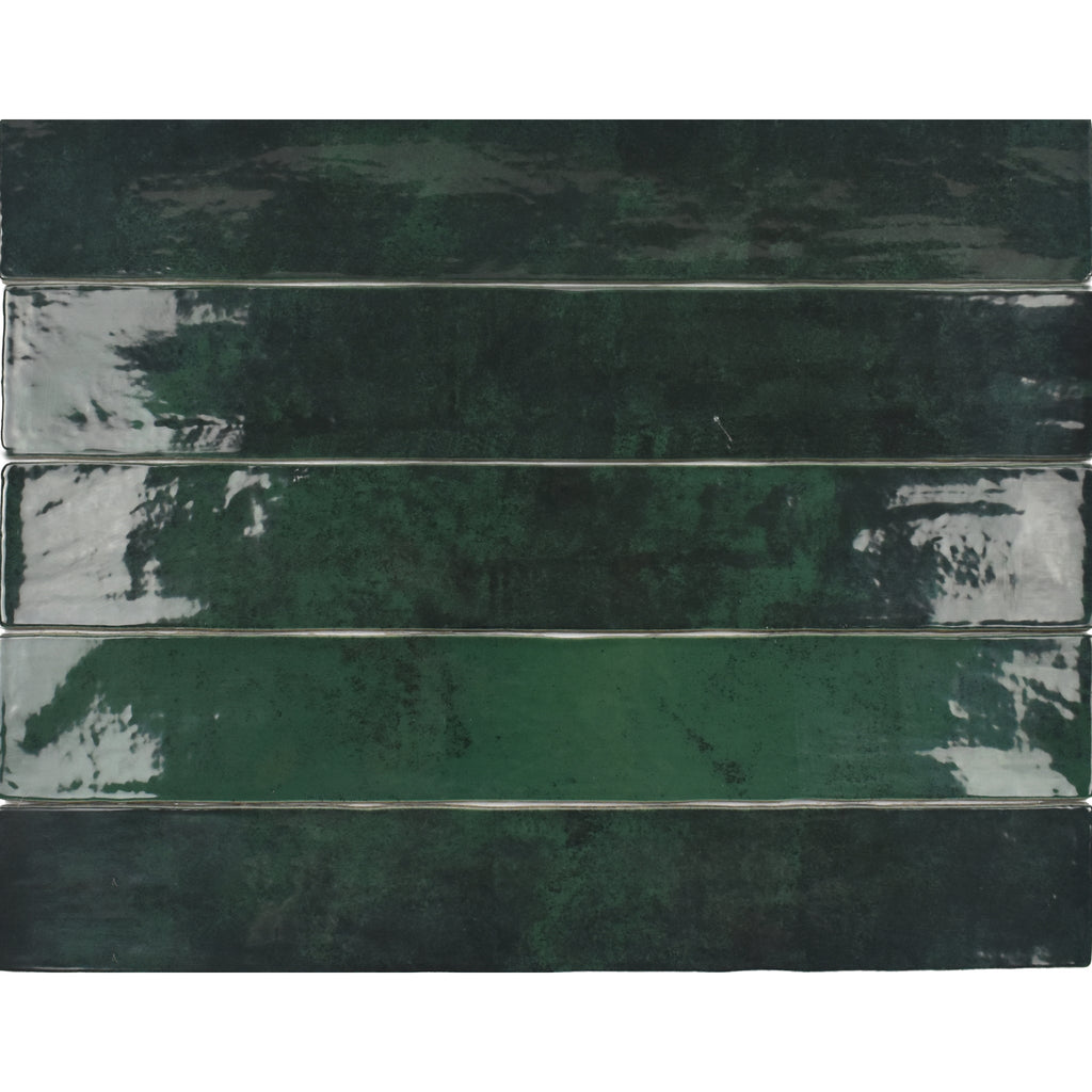 Zellige Emerald Green Ceramic Wall Tile