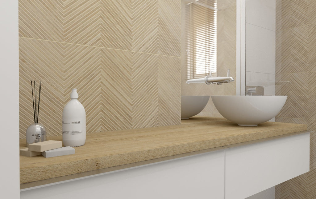 Ziggi Maple Ceramic Tile – room scene