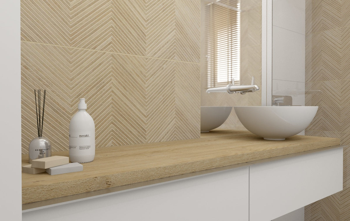Ziggi Maple Ceramic Tile – room scene