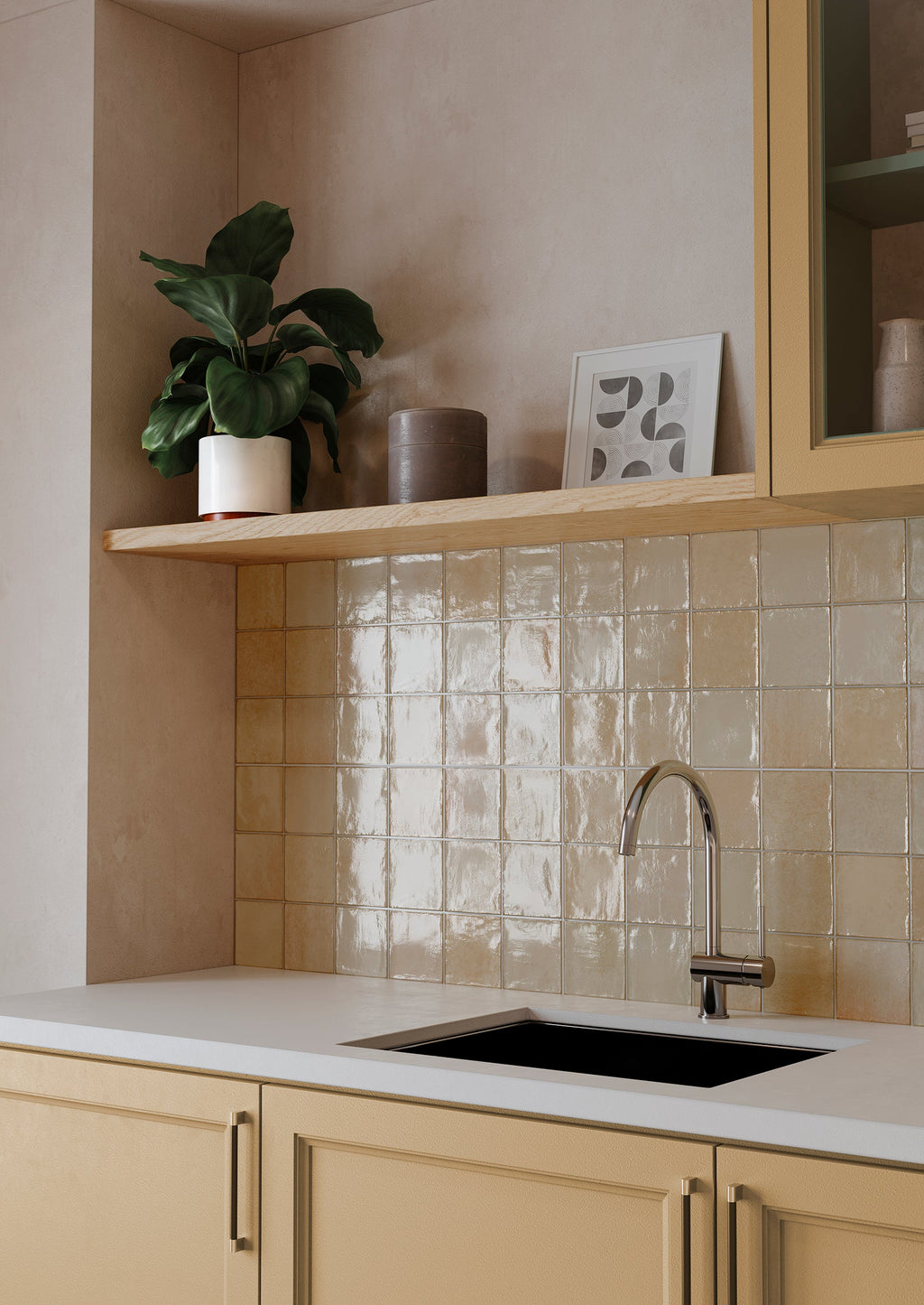 Decoris Mocha Beige Porcelain Tile – room scene