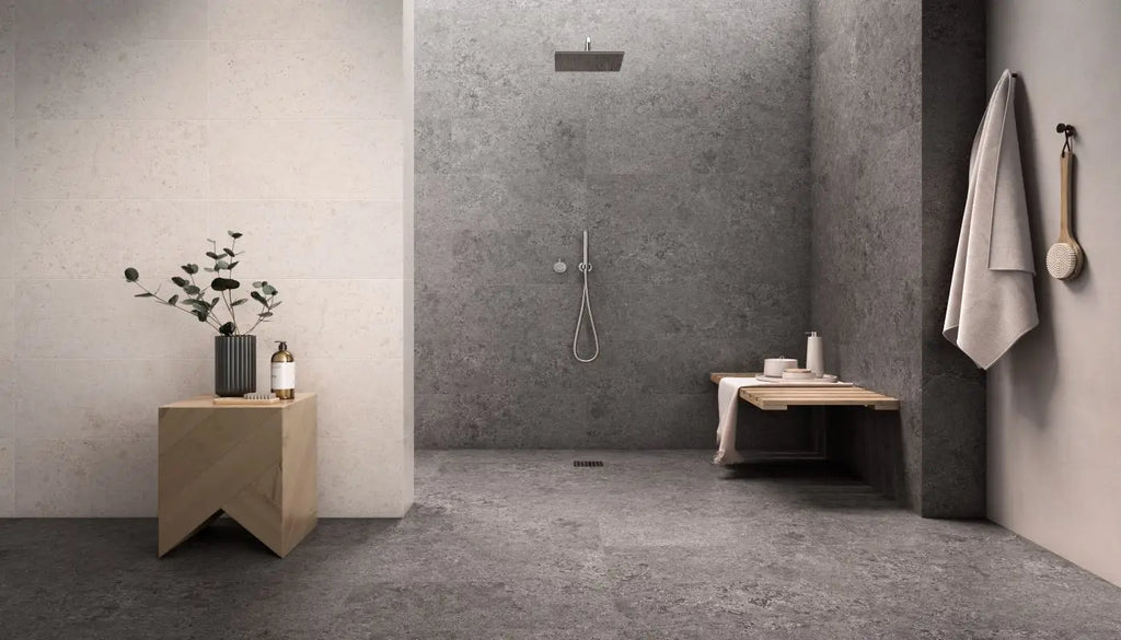 Basalt White Porcelain Tile – room scene