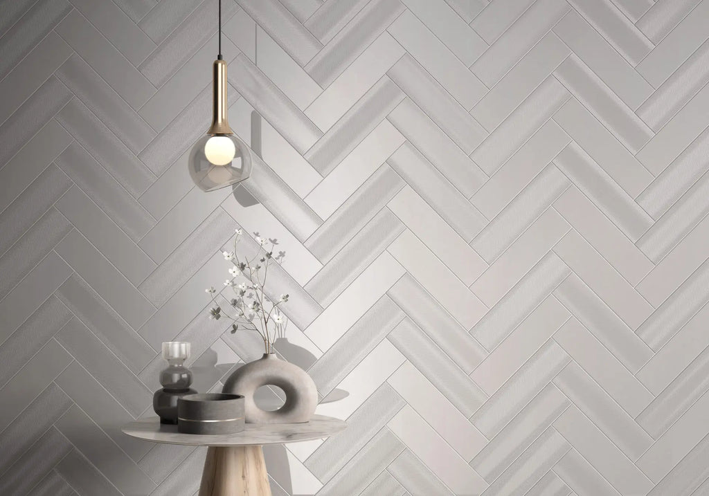 CC Cosmos Neu Gray Ceramic Wall Tile – room scene