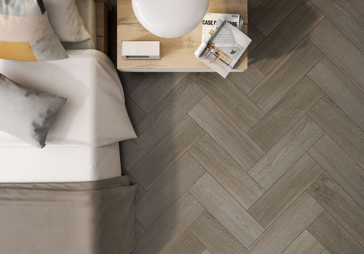 Northwood Gray Ceramic Tile – room scene