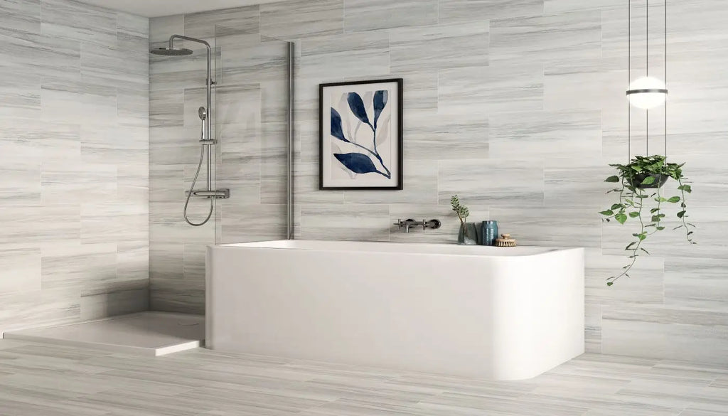 Astoria Gray Porcelain Tile – room scene