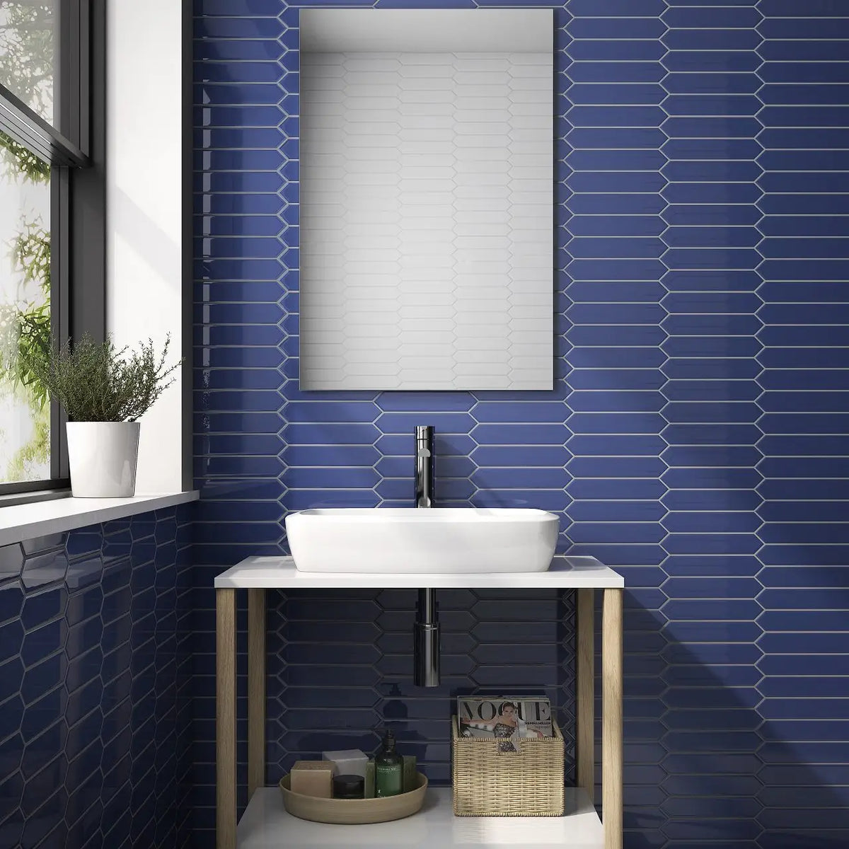 Block Arrow Acero Ceramic Tile – room scene